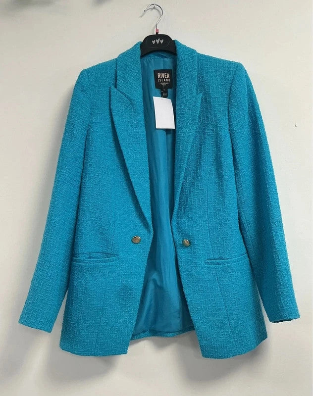 River Island Turquoise Blazer Size-12 11050