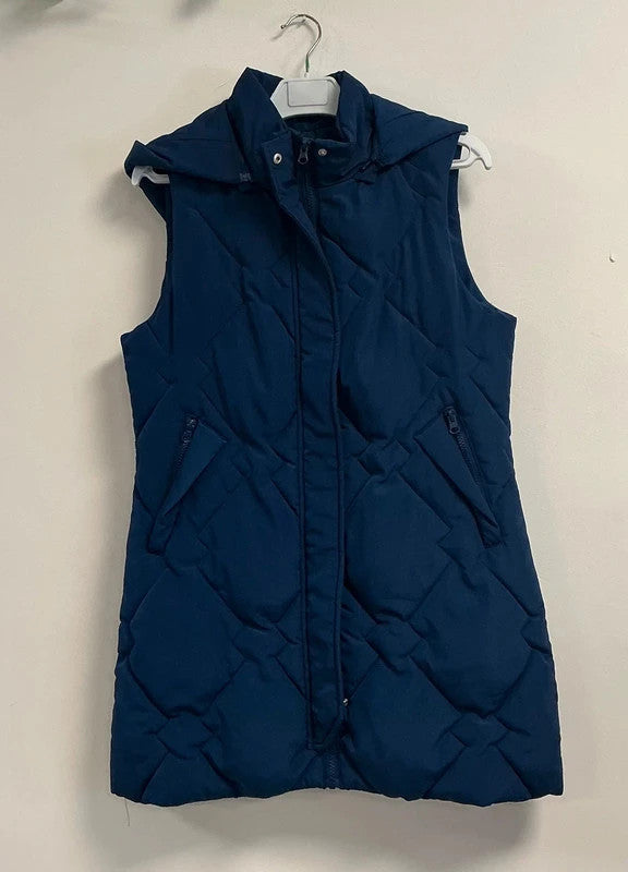 Paco Boutique Blue Puffer-vest Size-10 11055