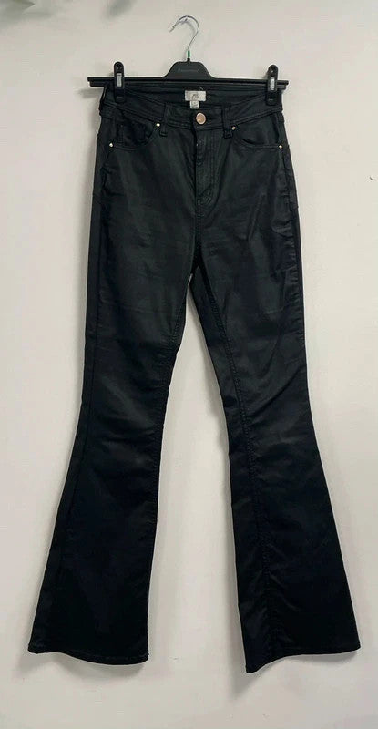 River Island Black Trousers Size-10 11501