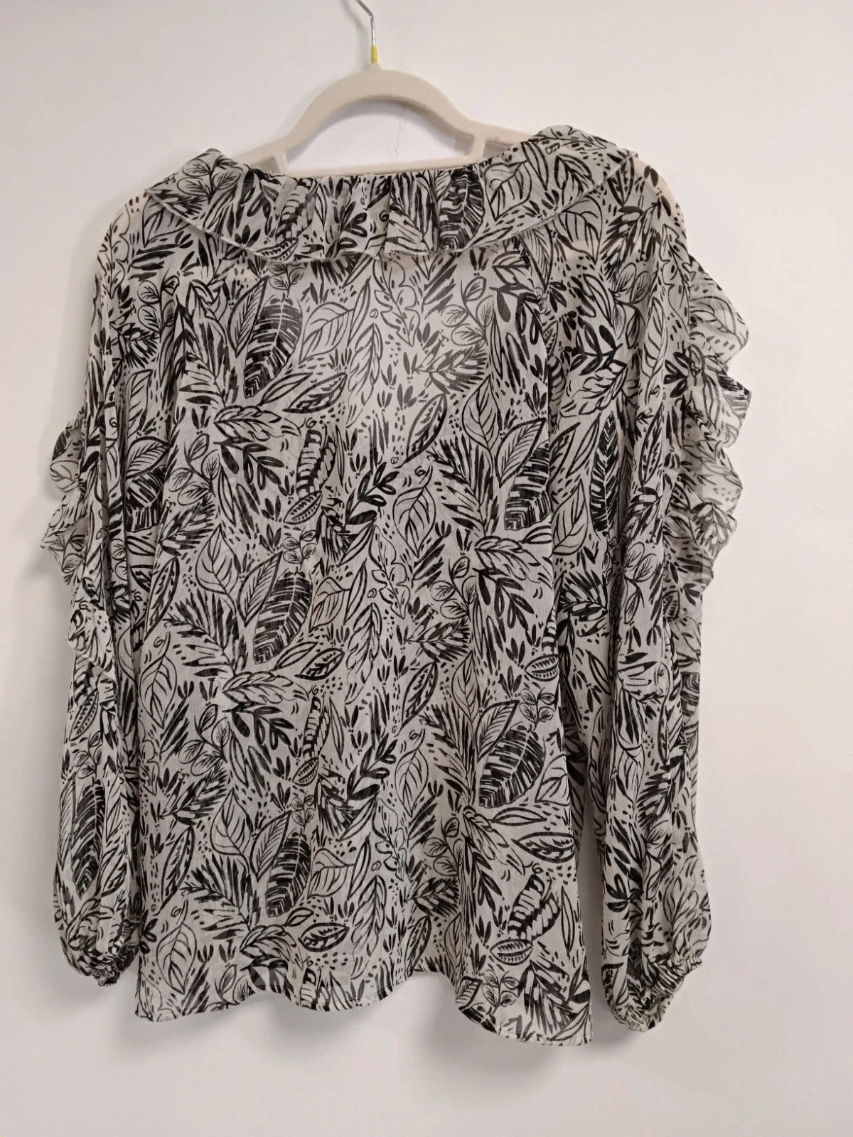 Zara Blouse Black&Cream Sz-XS 537CDC