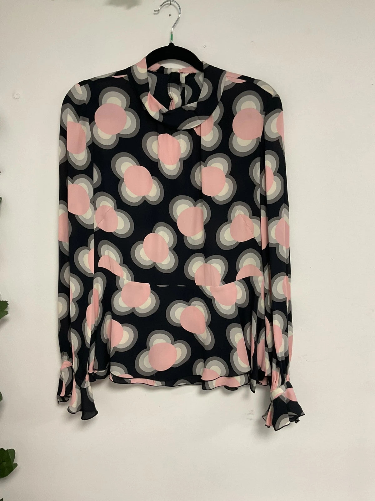 Orla Kiely Top black print size-10 3245