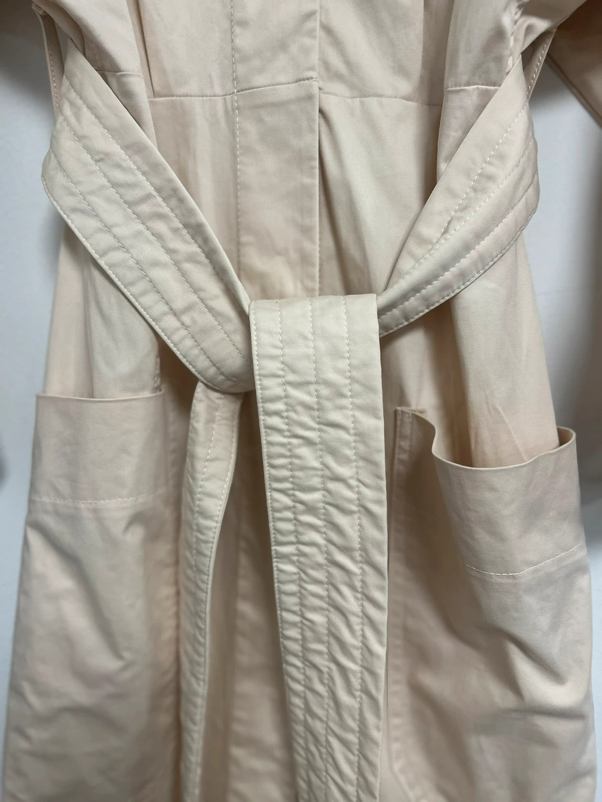 Zara Cream Belted Shirt Dress size XS 11081AOK