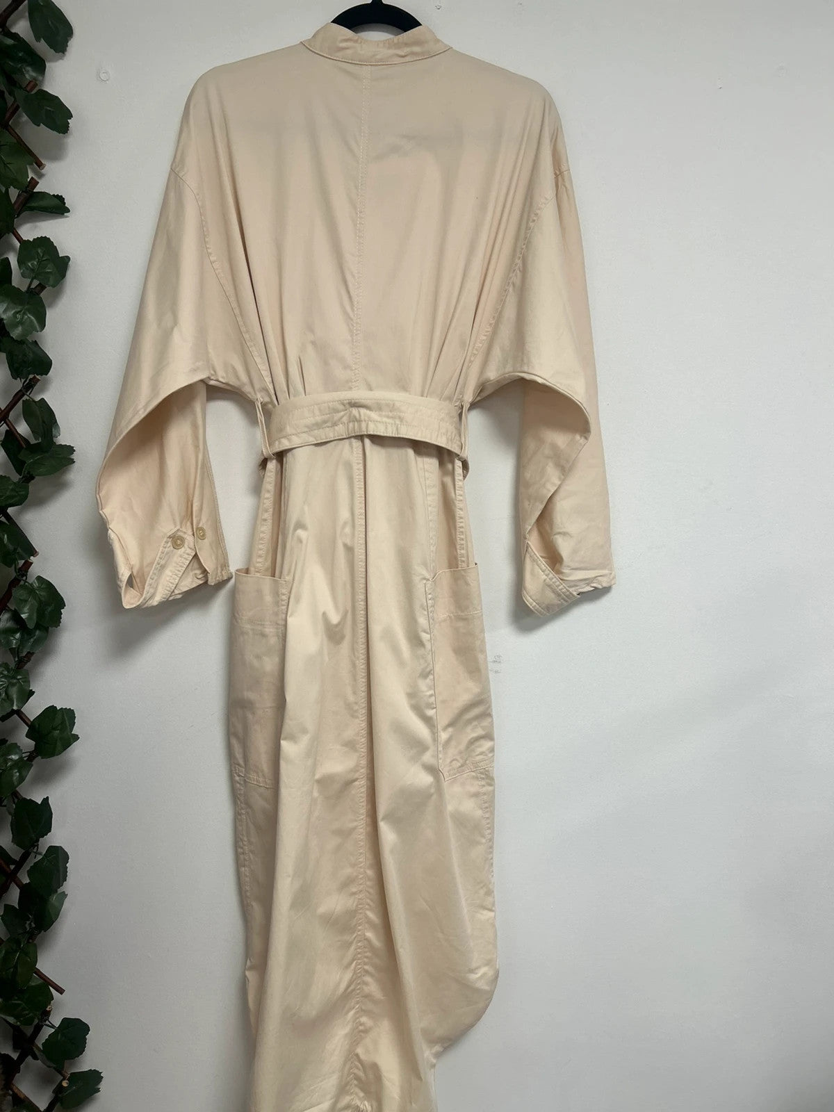 Zara Cream Belted Shirt Dress size XS 11081AOK
