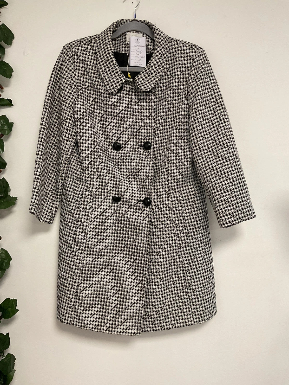 Savida Coat Black & white size-14 11087MC