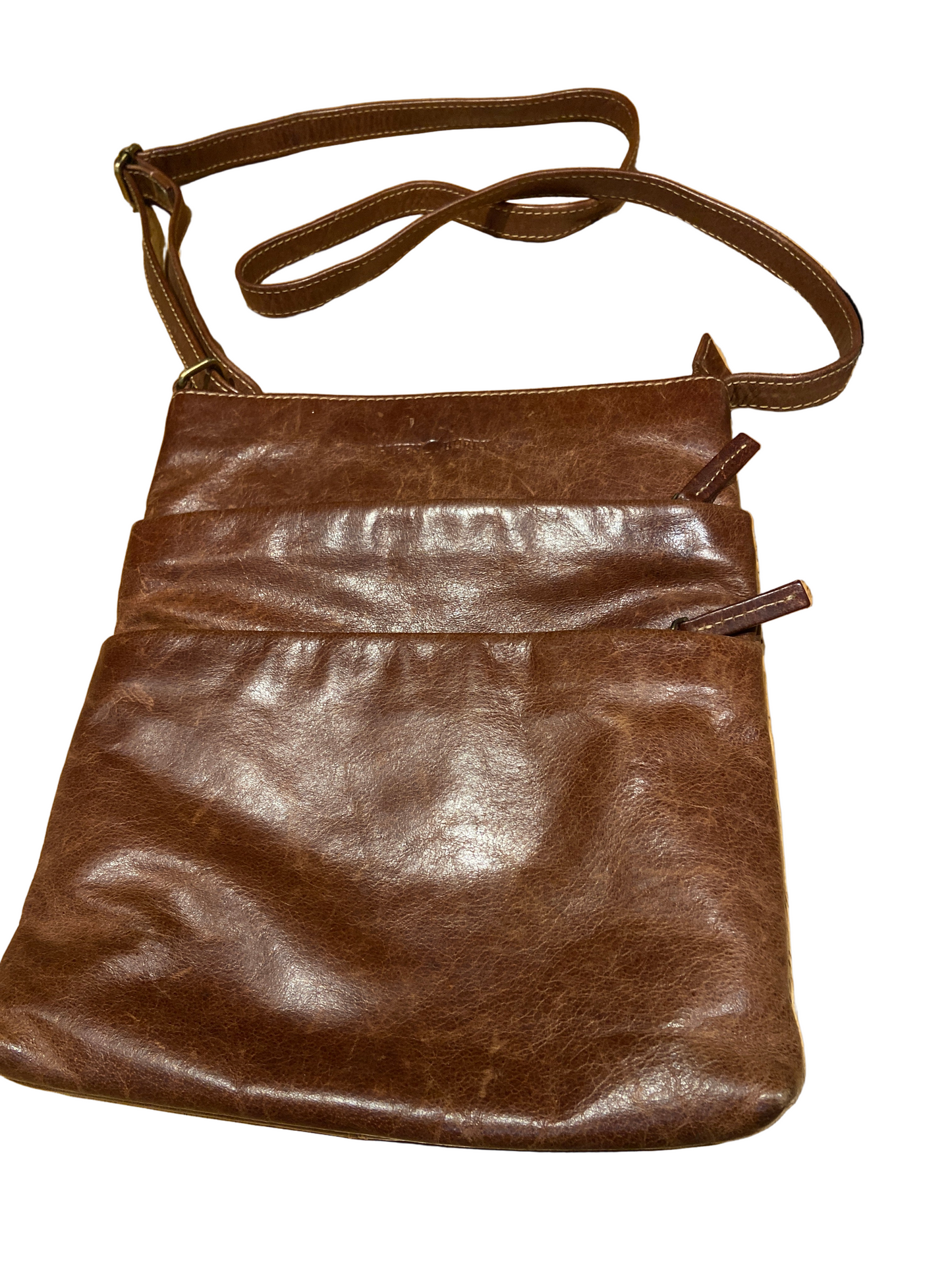 7270BC1025R50 Green Burry Brown Leather Cross Body