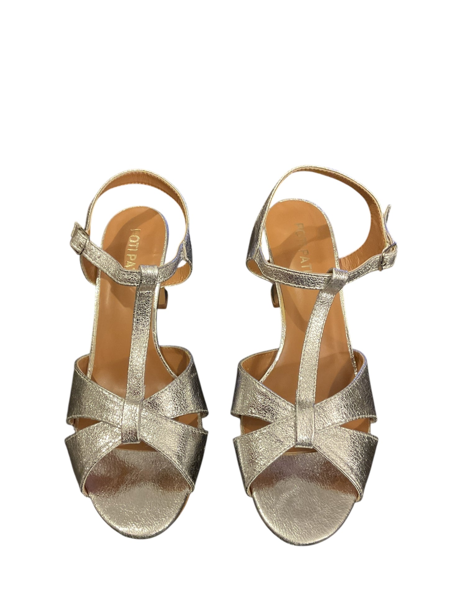 7484FG1125B60 Poti Pati Silver Strappy Shoe Size 39