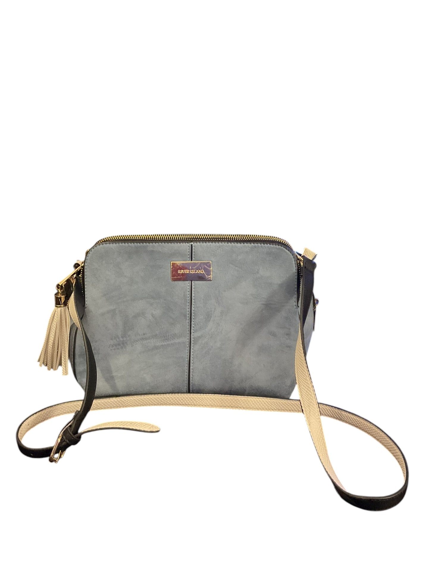 7487FG1125B60 River Island Blue Brushed Handbag