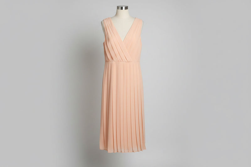 Reiss Peach Pleated Dress Size 10