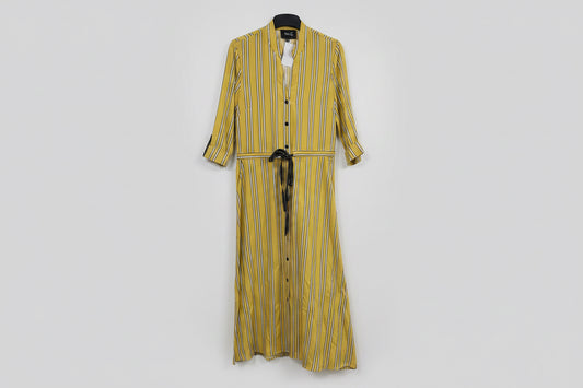 Fee G Dress L/S Stripe Maxi Size 10 9099NHA