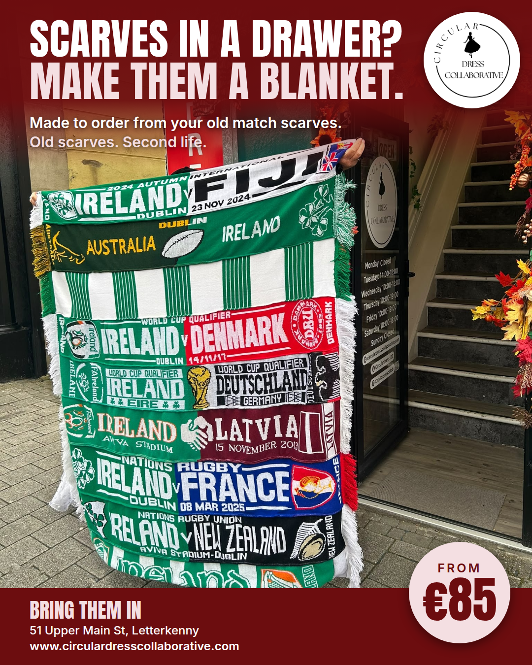 Bespoke Scarf Blanket made from YOUR scarves